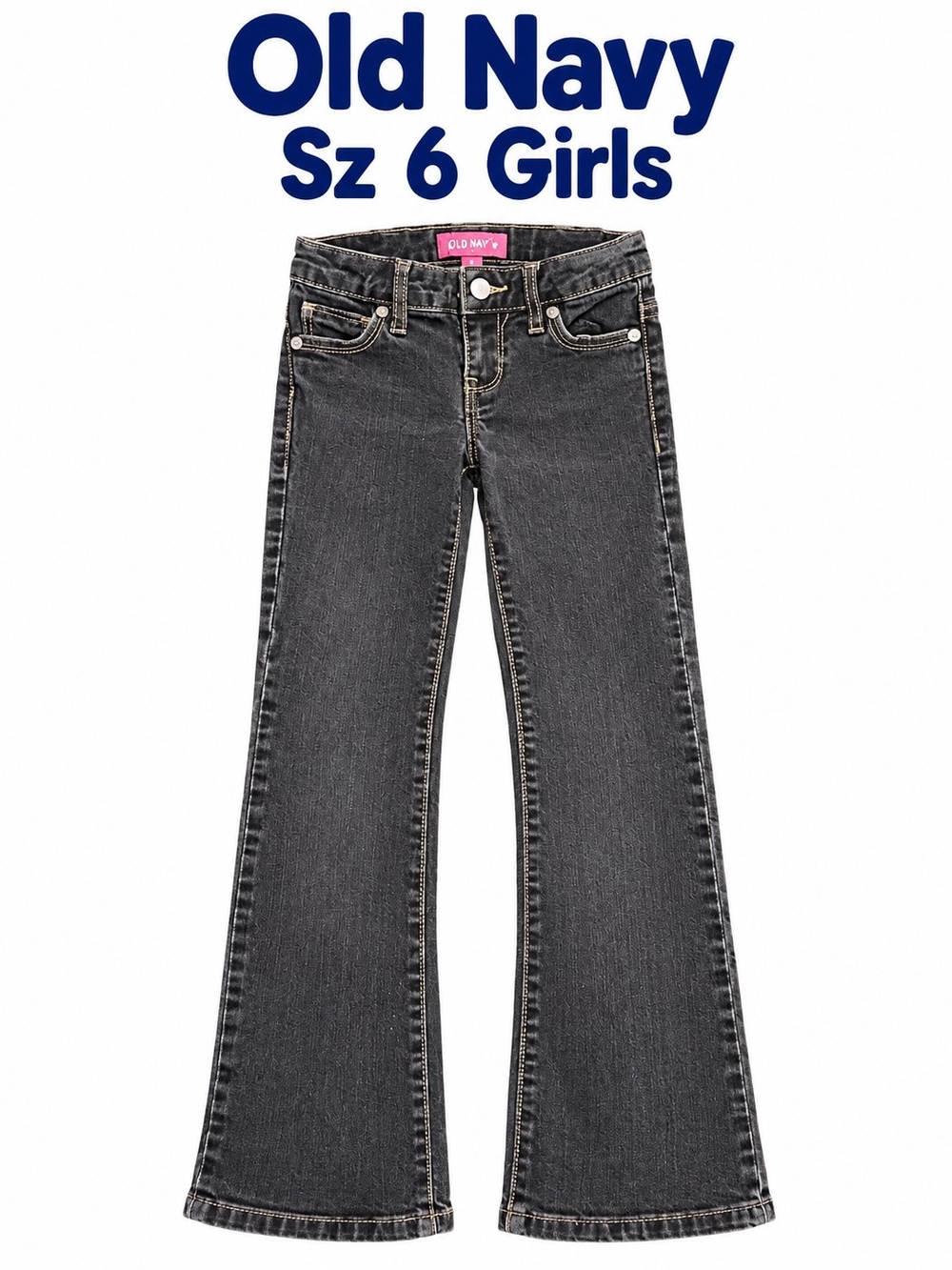 Old Navy Girls Black Flare Jeans